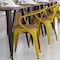 Flash Furniture Yellow Metal Stack Chair with Teak Poly Resin Seat CH-31270-YL-PL1T-GG - alternate 10